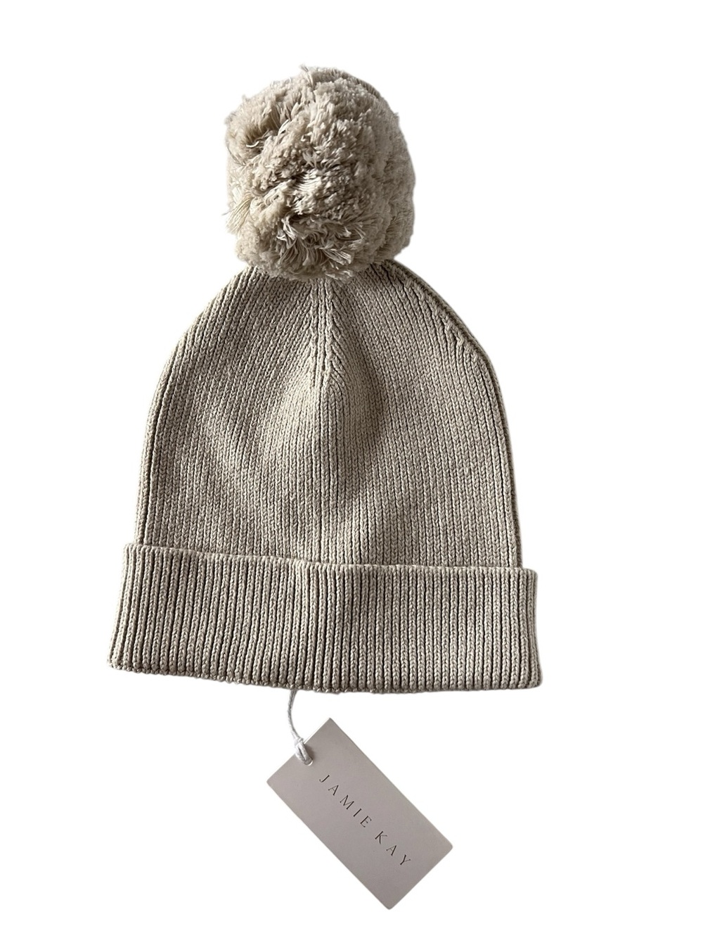 Jamie Kay Neutral Cream Knit Pom Hat